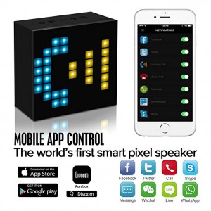 Bluetooth 4.0 Smart LED Speaker with APP Control for Pixel Art Creation (Black) 