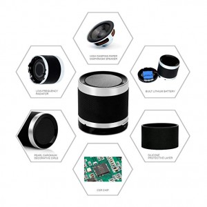 Ultra Portable Wireless Bluetooth Speaker, CSR 4.0, High-def Sound (Black)