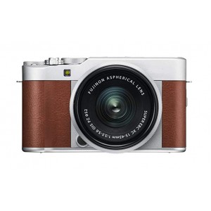 A5 Mirrorless Digital Camera w/ XC15-45mm Lens Kit (Brown) + 32GB Memory + K&M Photo Accessory Bundle