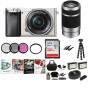 Mirrorless Camera w/16-50mm & 55-210mm Lenses & 128GB Bundle - Silver