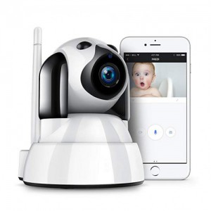 FREDI Baby Monitor Wireless 720P Security Camera, WiFi Home Surveillance IP Camera for Baby/Elder/ Pet/Nanny Monitor, Pan/Tilt, Two-Way Audio & Night Vision(Update Version)