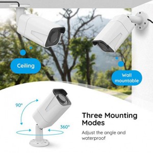 Reolink IP PoE Security Camera 5MP Super HD 4X Optical Zoom Bullet Outdoor Indoor IR Night Vision Motion Detection RLC-511